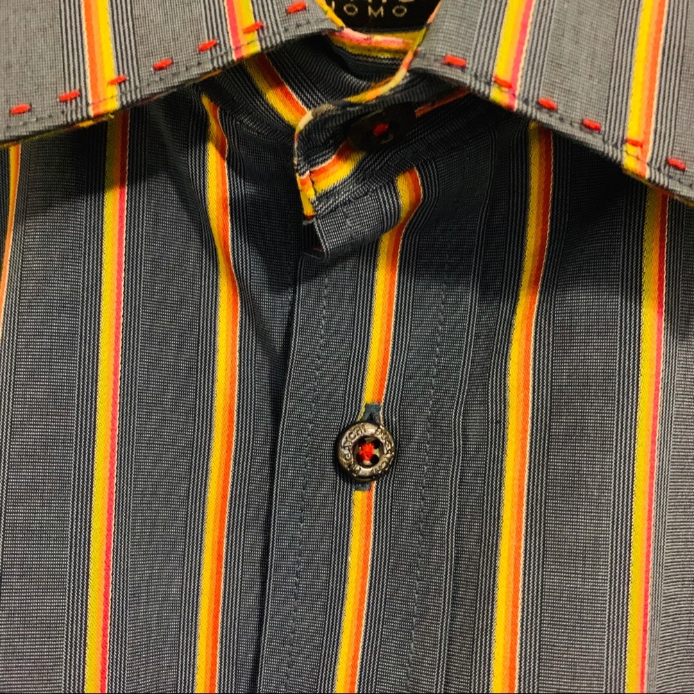 3 Bugatchi Uomo Mens Long Sleeve Medium Shirts - Picture 12 of 12